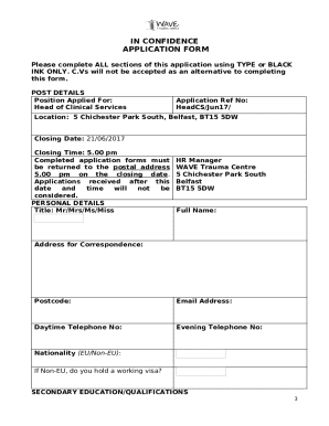 How to Apply: - Completing the application form