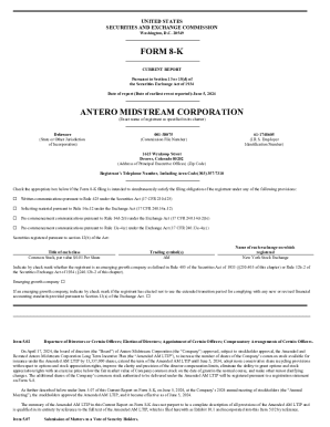 On April 17, 2024, the board of directors (the Board) of Antero Midstream Corporation (the Company) approved, subject to stockholder approval, the Amended and