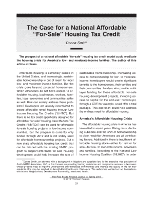 The Case for a National Affordable For-Sale Housing Tax Credit