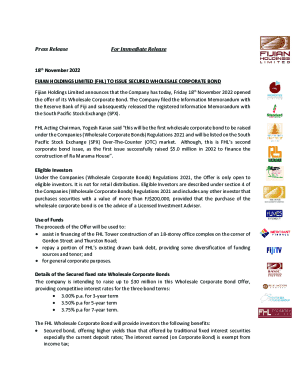 Fiji marks first Corporate Bond Offer under new regulations