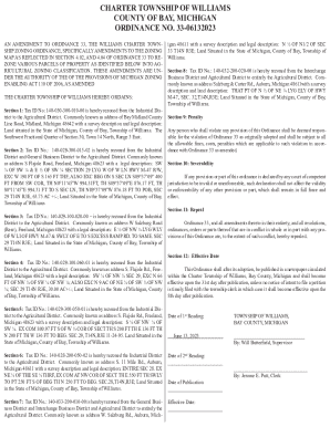 CHARTER TOWNSHIP OF WILLIAMS COUNTY OF BAY, ...