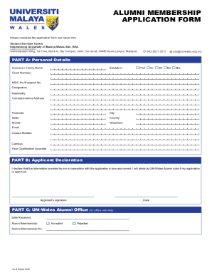 UMW Alumni Application Form 2024(A4)