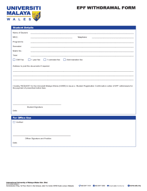 UMW EPF Withdrawal Form 2024
