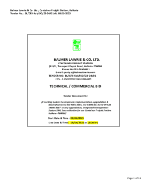 : BL/CFS-Kol/ISO/23-24/01 dt