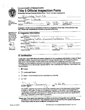 Open DOCX file, 59.09 KB, Title 5 Official Inspection Form