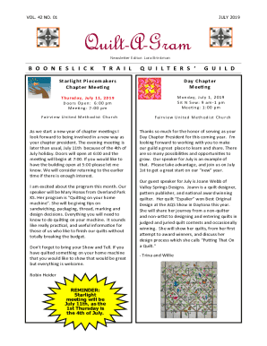 Quilt-A-Gram - Booneslick Trail Quilters' Guild