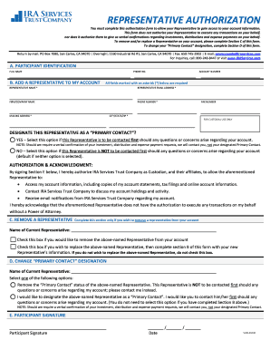 Representative Authorization Form