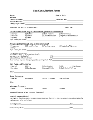 spa consultation form pdf