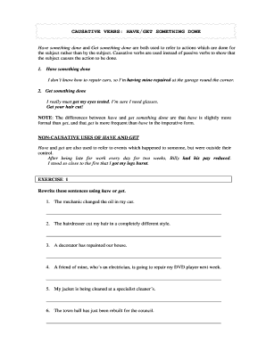 Causative Verbs Exercise