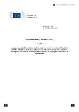 XXX draft COMMISSION REGULATION (EU) No - Inmetro