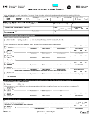 DEMANDE DE PARTICIPATION À NEXUS