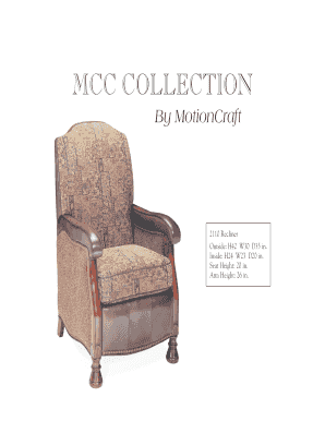 MotionCraft Recliner Order Form