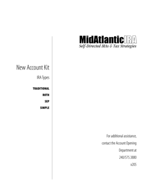 MidAtlantic IRA Application Form