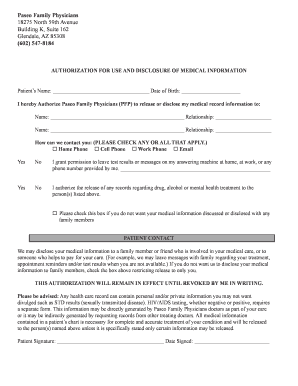 Authorization for Use and Disclosure of Medical Information