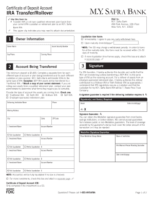 IRA Transfer/Rollover Form