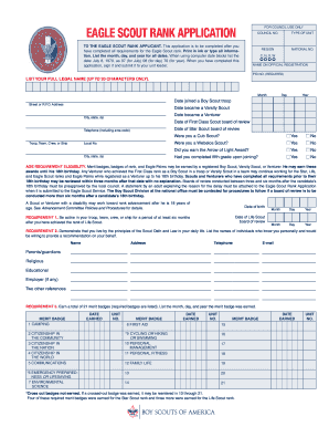 Eagle Scout Rank Application