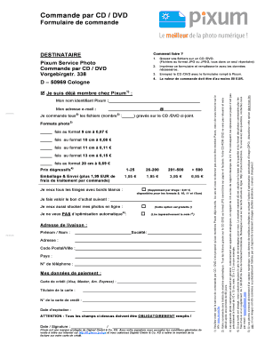 Formulaire de commande par CD / DVD