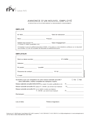 ANNONCE D’UN NOUVEL EMPLOYÉ