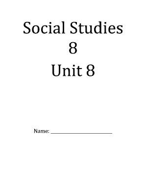 Social Studies Unit 8 Worksheet