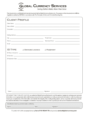 Client Profile Form