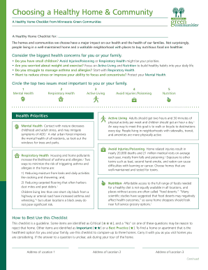 Healthy Home Checklist