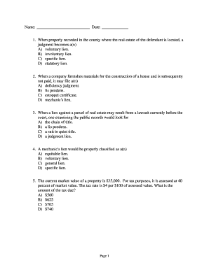 Real Estate Law Quiz