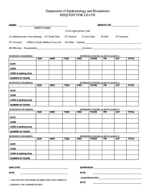 Request for Leave Form