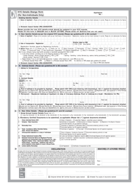 KYC Details Change Form Application
