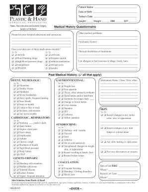Medical History Questionnaire