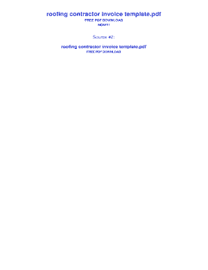 Roofing Contractor Invoice Template