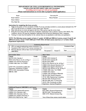University of Utah Graduation Application Packet