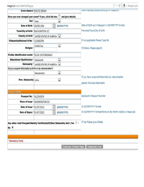 Visa Application Form