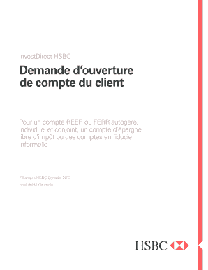 Demande d’ouverture de compte du client