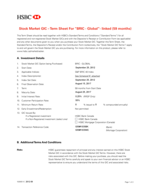 This Term Sheet should be read together with HSBCs Standard Terms and Conditions (Standard Terms) for all - hsbc