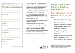 Powys Credit Union Payroll Deduction Scheme