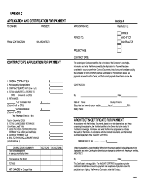 Contractor Application for Payment