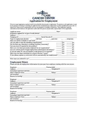 Employment Application Form
