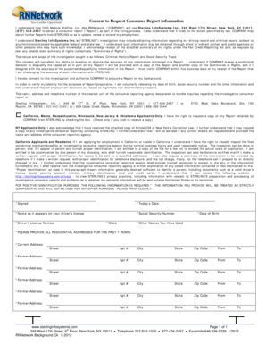 Background Check Consent Form