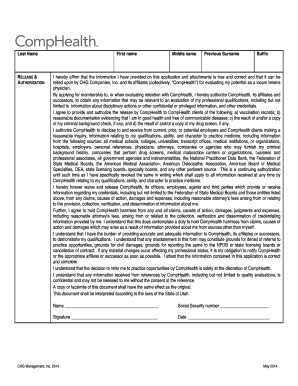 CompHealth Physician Authorization Form