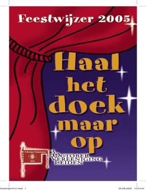 Aanmeldingsformulier 3 October Vereeniging