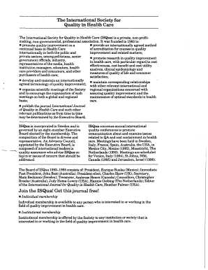 ISQua Membership Application Form