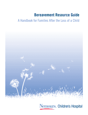 Fillable Online Bereavement Resource Guide Fax Email Print - pdfFiller