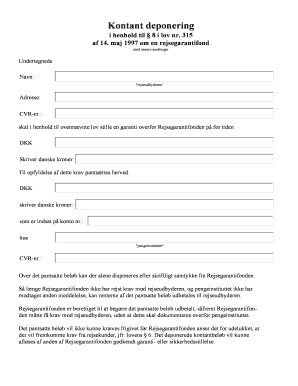 Travel Guarantee Fund Deposit Agreement