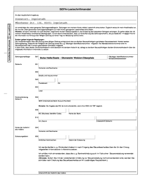 SEPA Lastschriftmandat