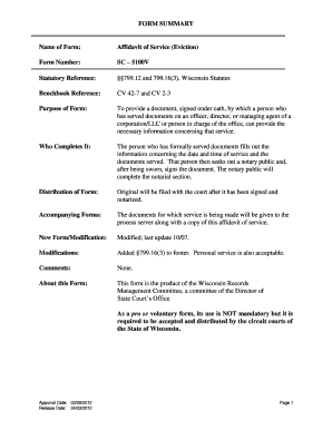Affidavit of Service for Eviction