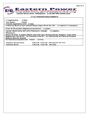Title Transfer Requirements Form