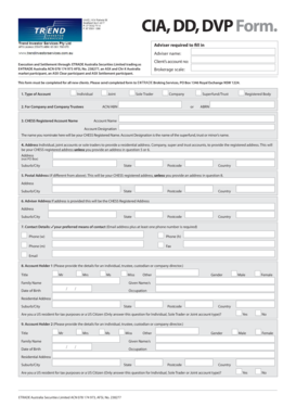 E TRADE Australia Client Account Application Form