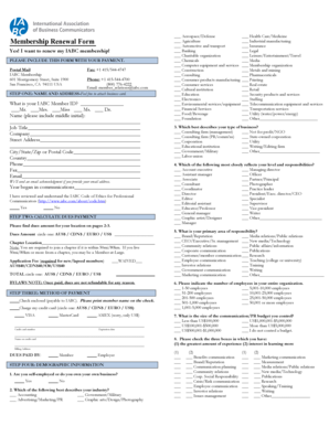 IABC Membership Renewal Form