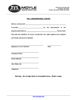 Full Unconditional Waiver