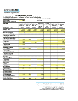 INVESTMENT MANAGEMENT DATA FORM Form IMD02P005: Tax ...